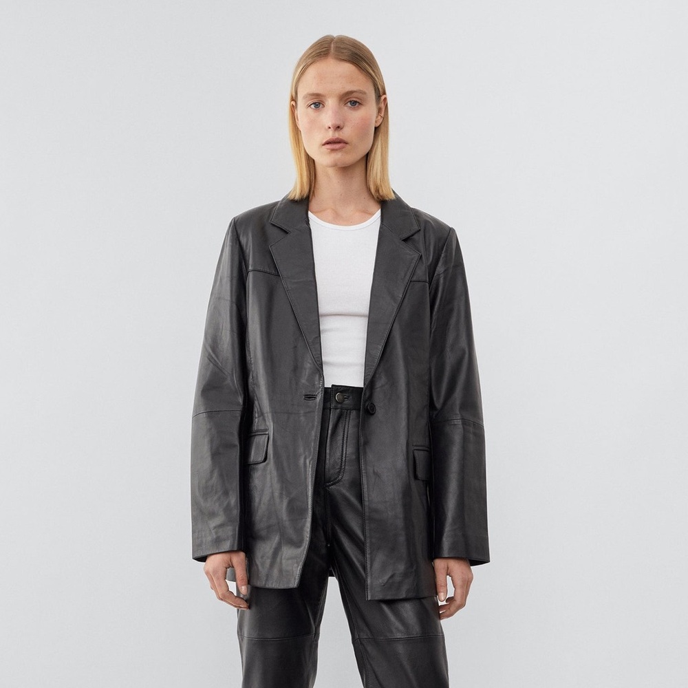 Deadwood Lambskin Leather Blazer (Brooke)